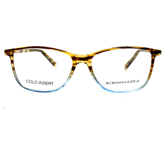 BCBGMAXAZRIA DOREENA Brown Horn Fade Eyeglasses Frame 54-15-140mm H17579